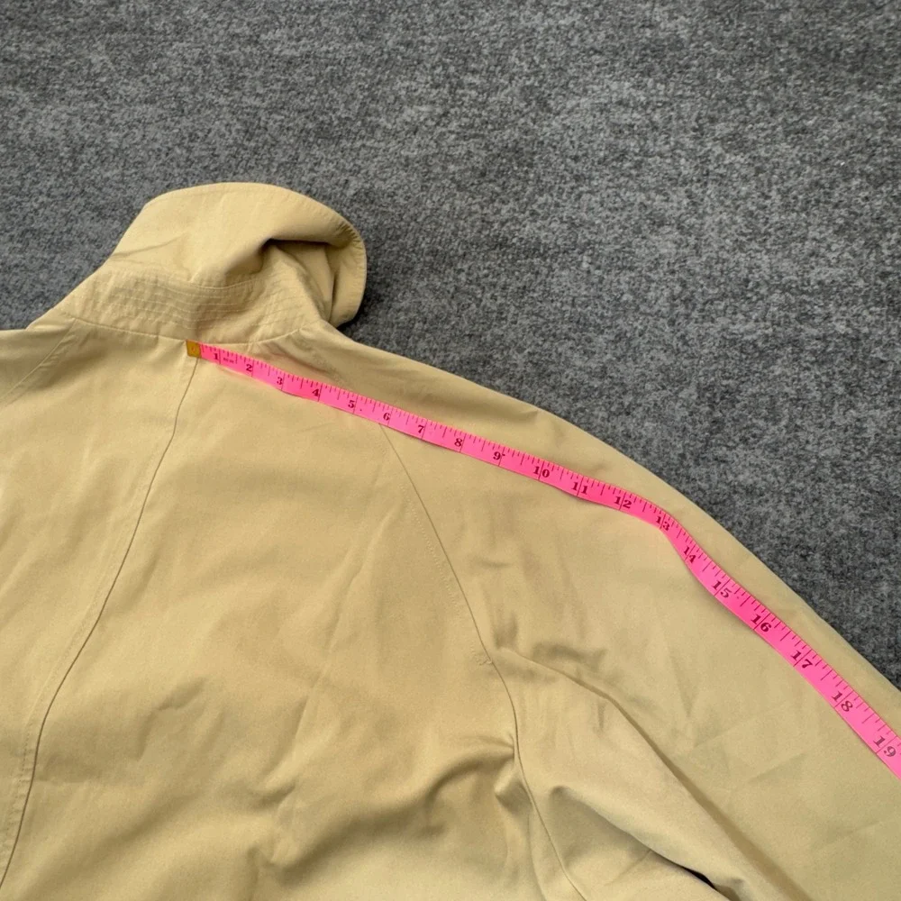 Vintage LL Bean Trench Coat Mens XL Tan Rain Overcoat Mac Jacket Oxford 0X723